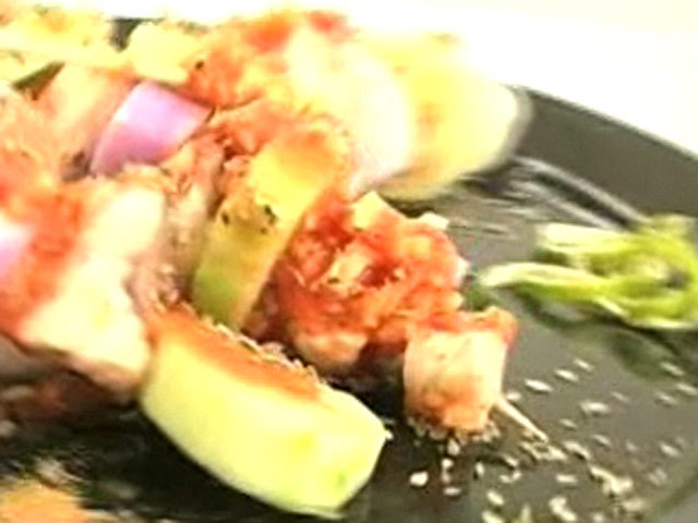 Кебаб с рыбой-монах