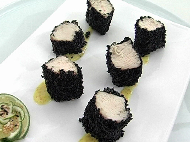 Курица с кунжутом и апельсиновым медом